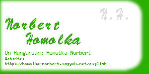 norbert homolka business card